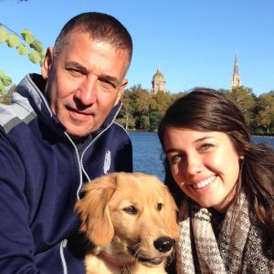 Joe & Bailey Laskowski near Notre Dame