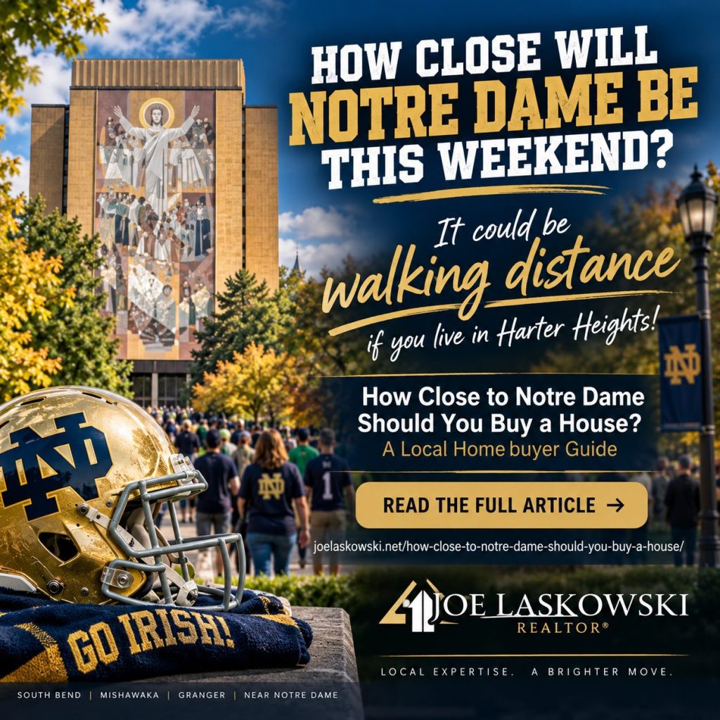 How close to Notre Dame should you buy a house? Harter Heights is within walking distance of campus