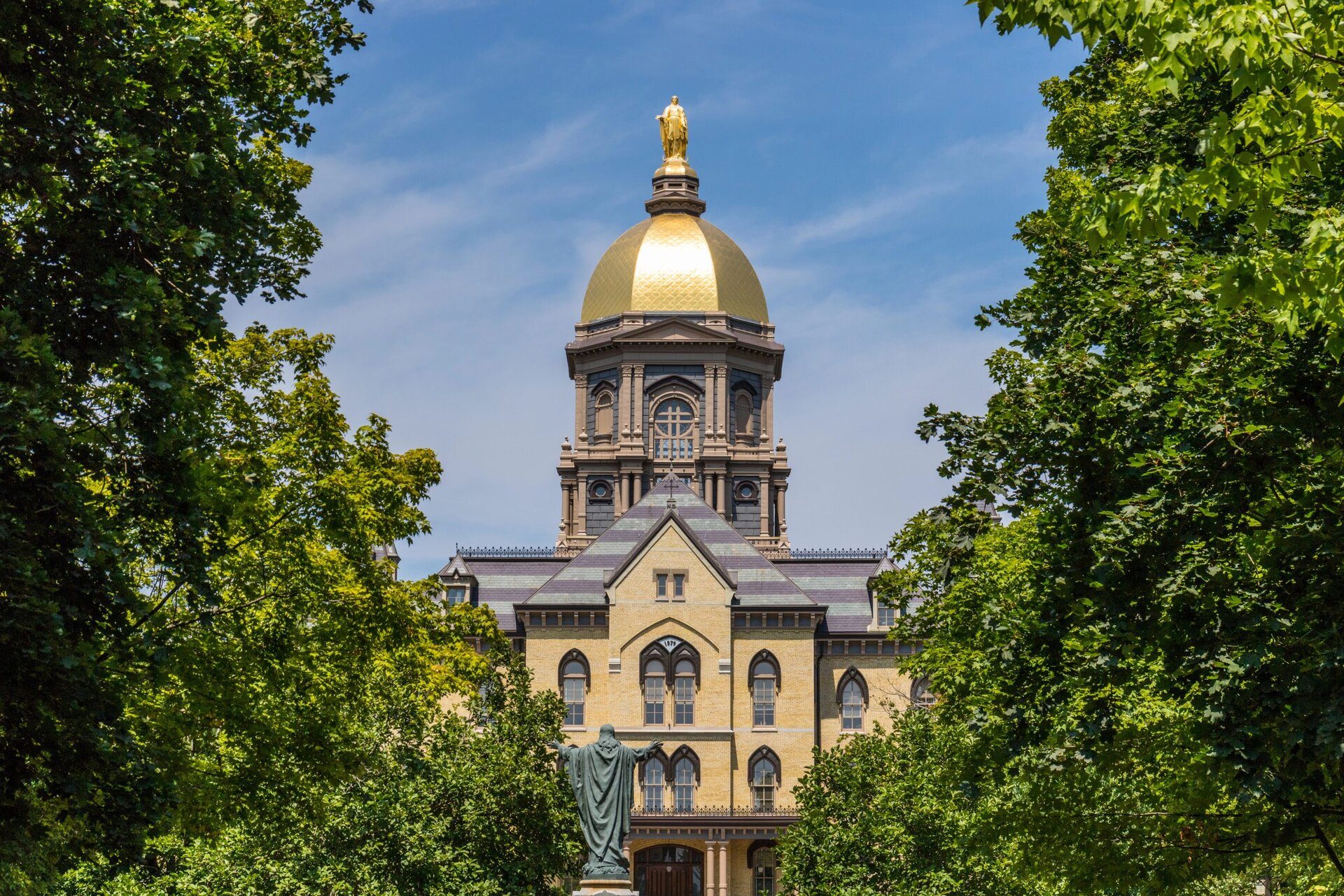 The Golden Dome is viewed- this is the trend in South Bend Real Estate, houses for sale near notre dame